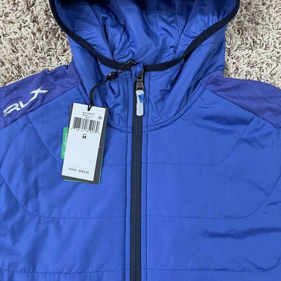 RLX Ralph Lauren Men’s Paneled Stretch Wool-Blend Hybrid Hooded Jacket, Size M - Picture 8 of 15